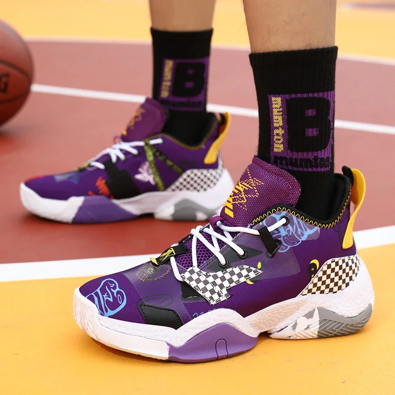 2022 Black Professional Outdoor Basketball Shoes Men Women High Quality Platform Cushion Sport Sneakers Basketball Mens Trainers