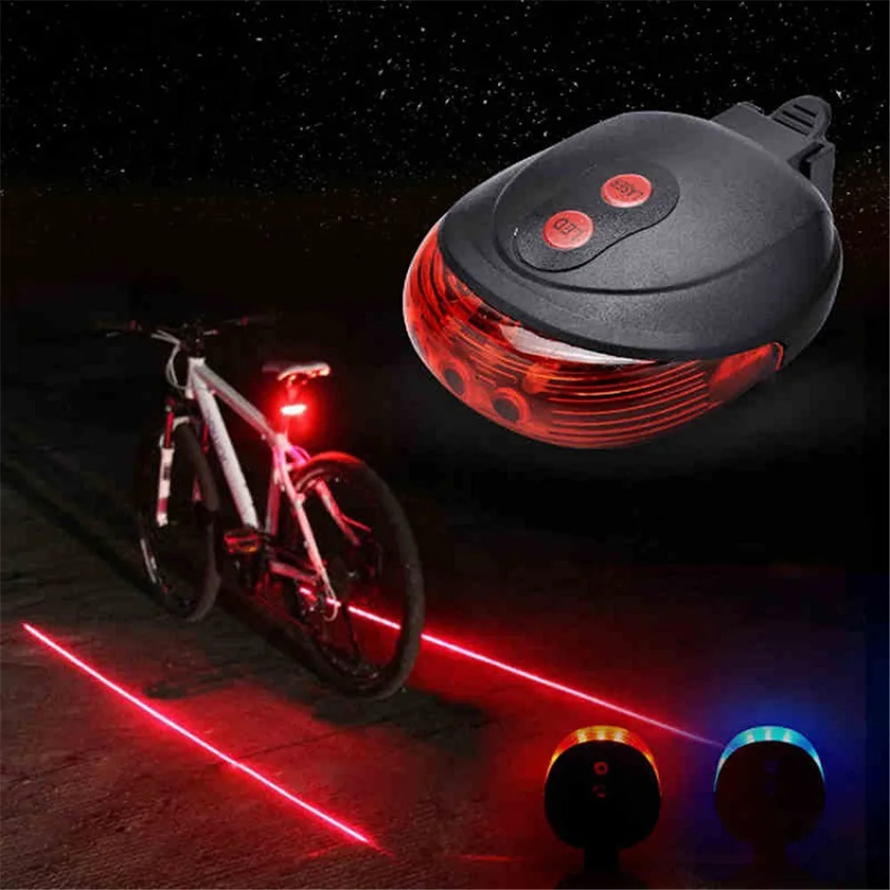

Laser Bicycle Tail Light Parallel Line Laser Taillight MTB Road Bike Cycling Safety Warning Lamp Bike Accessory Without Battery