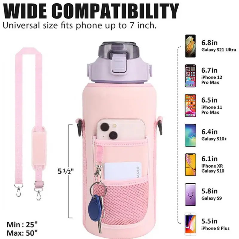 

Motivational Sport Tumbler Holder Bag Bottle Is Not Include Thermos Pouch Large Capacity For 2l Water Bottles Thermos Sleeve