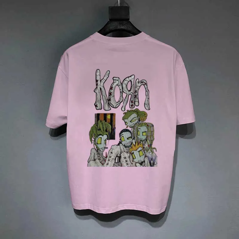 Рубашка для взрослых и детей короткий топ с графическим принтом рок улицы в стиле