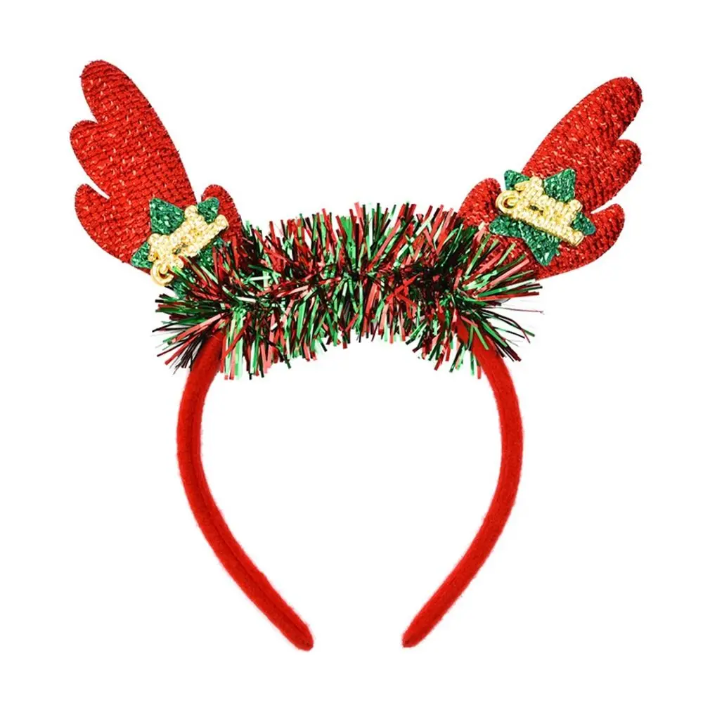 

Рождественская повязка на голову с оленями и оленями, ободок для детей и взрослых, милый головной убор, украшение для рождественской вечеринки, аксессуары