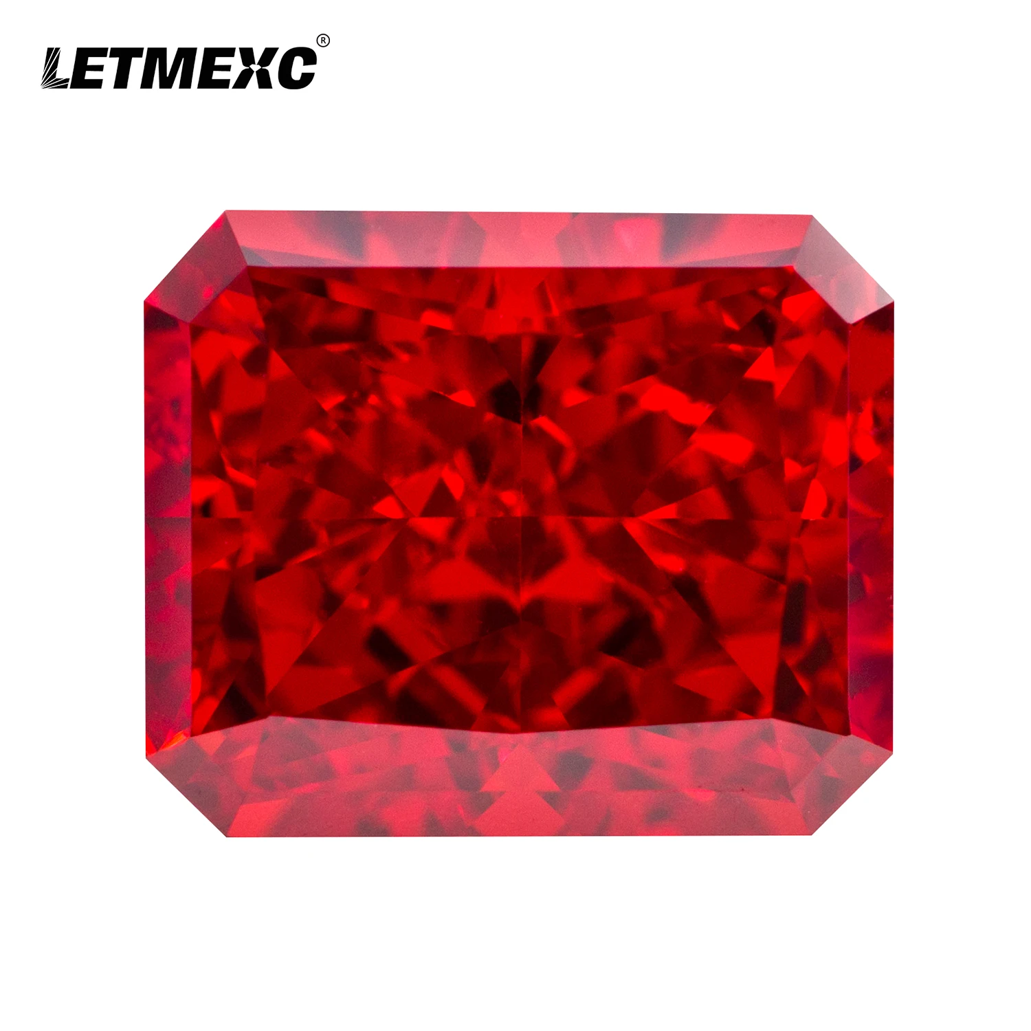 

Letmexc Top Pigeon Blood High Carbon Diamond Lab Zircon CZ Cubic Zirconia Octagon Crushed Ice Cut 4K 5A+ Quality 10X12mm