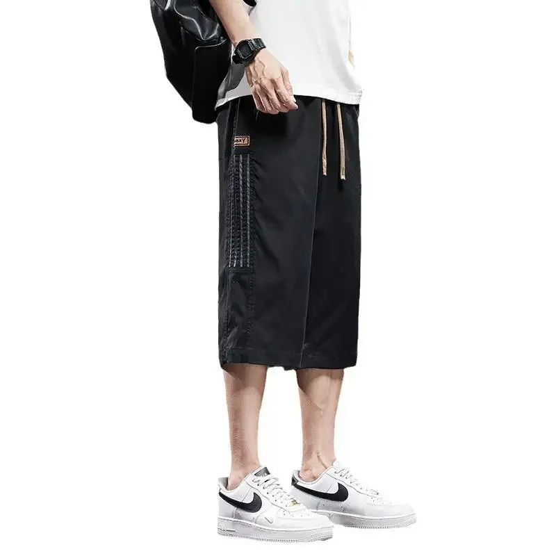 Повседневные шорты из ледяного шелка мужские летние тонкие модные полосатые