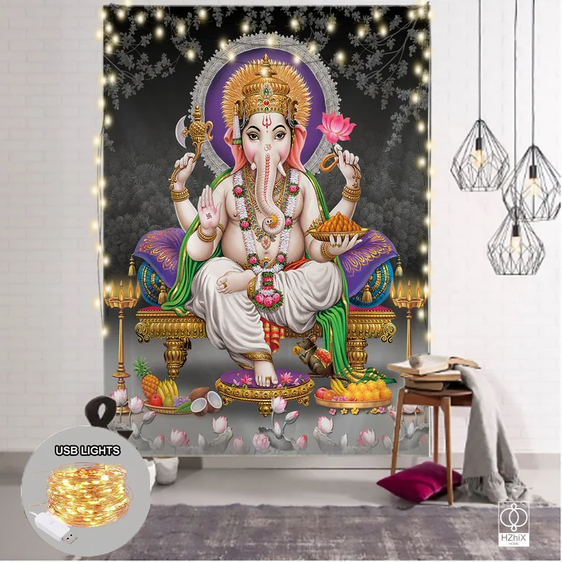 

Mandala Elephant Indian Tapestries Ganesha Tapestry Wall Hanging for Lving Room Bedroom Decoration Aesthetics Home Decor