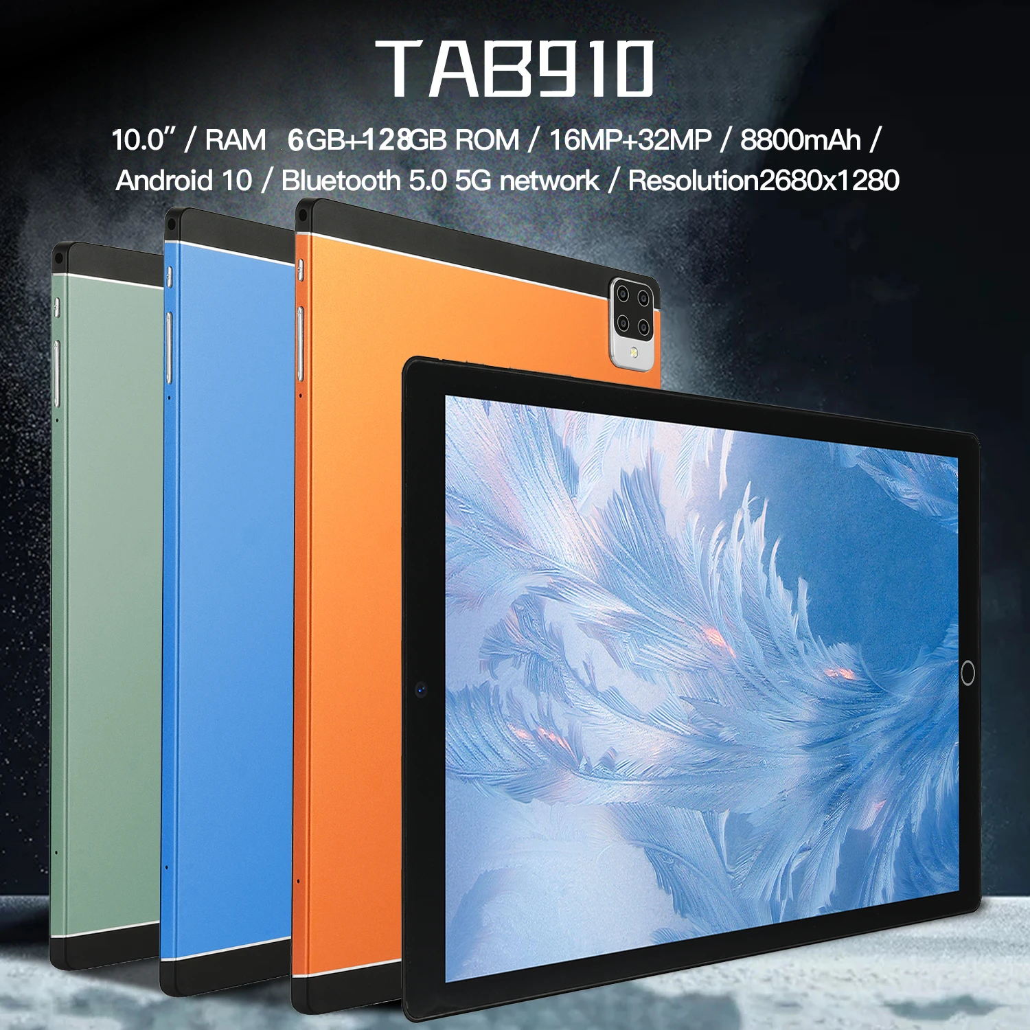 

Tab 910 Global Version Tablet MTK6889 12GB 512GB Google Play Pad 10 Core Notebook Firmware WIFI 8800 mAh Android 10 PC Tablette
