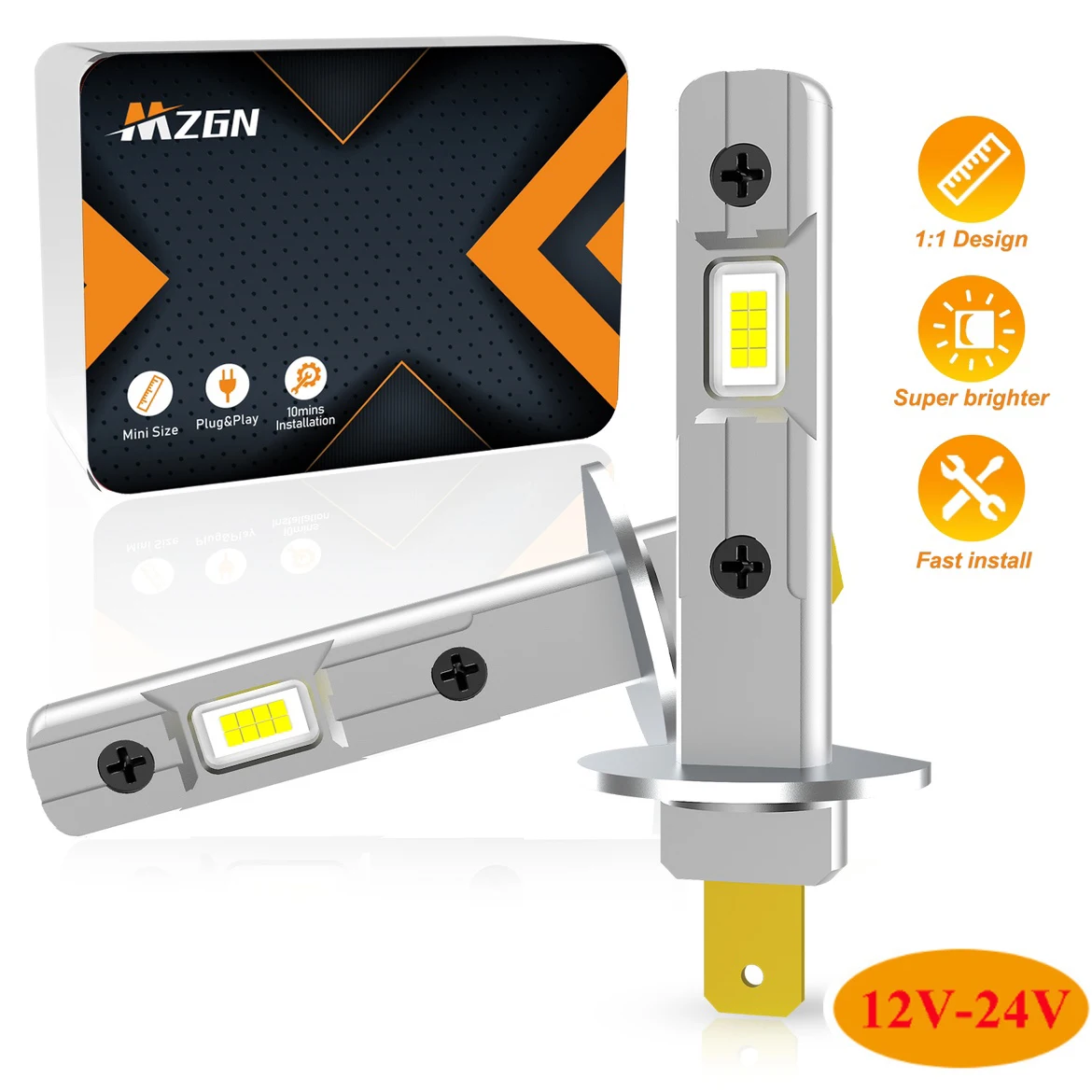 

Беспроводные светодиодные лампы, MZGN 1, 12 в, 24 в, 16 штук, чипы CSP, 6500 к, цвет белый, Plug and Play