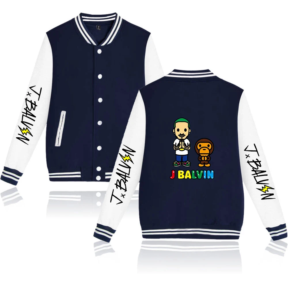 Спортивный костюм J BALVIN модные бейсбольные куртки в стиле Харадзюку унисекс