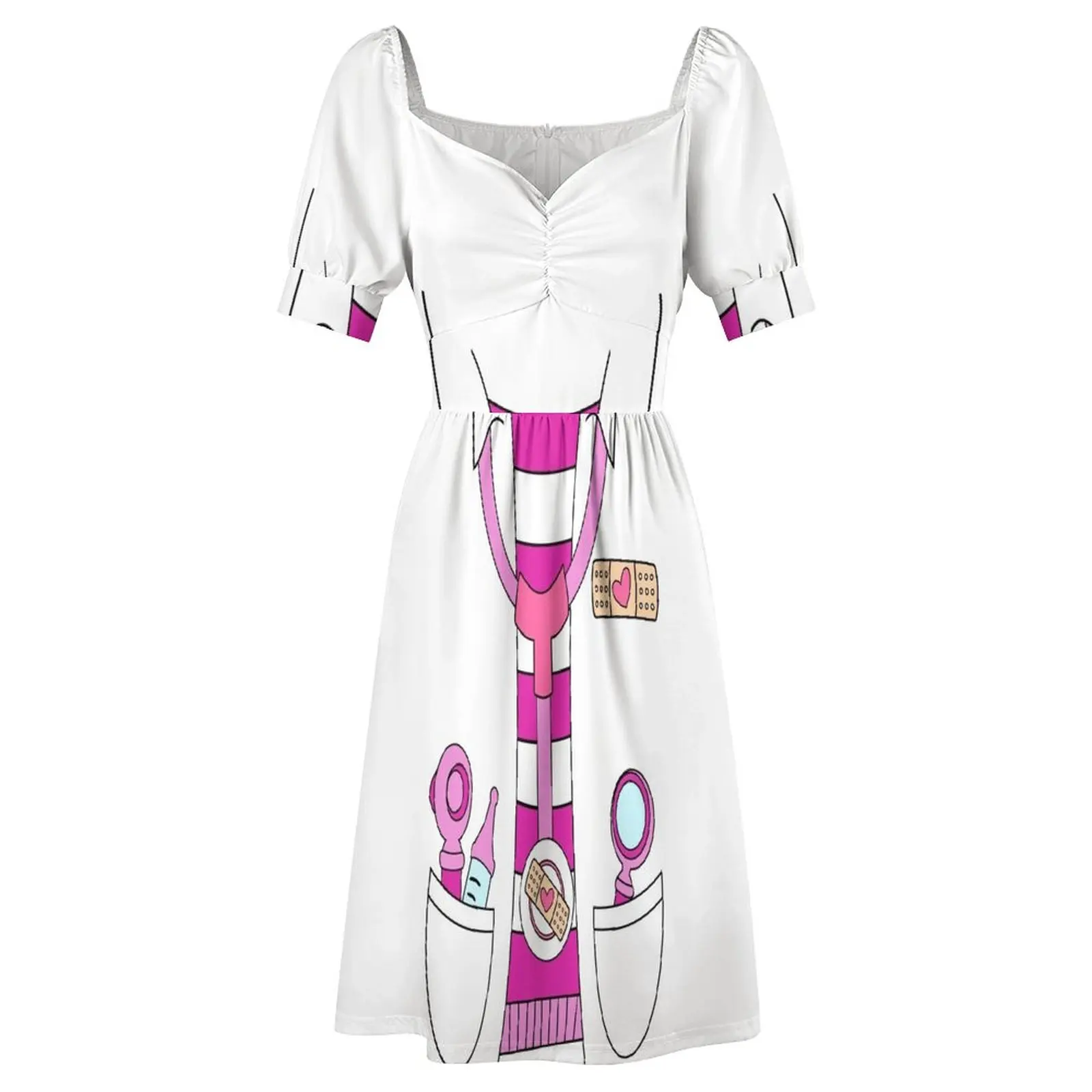 Женское платье без рукавов с длинным рукавом