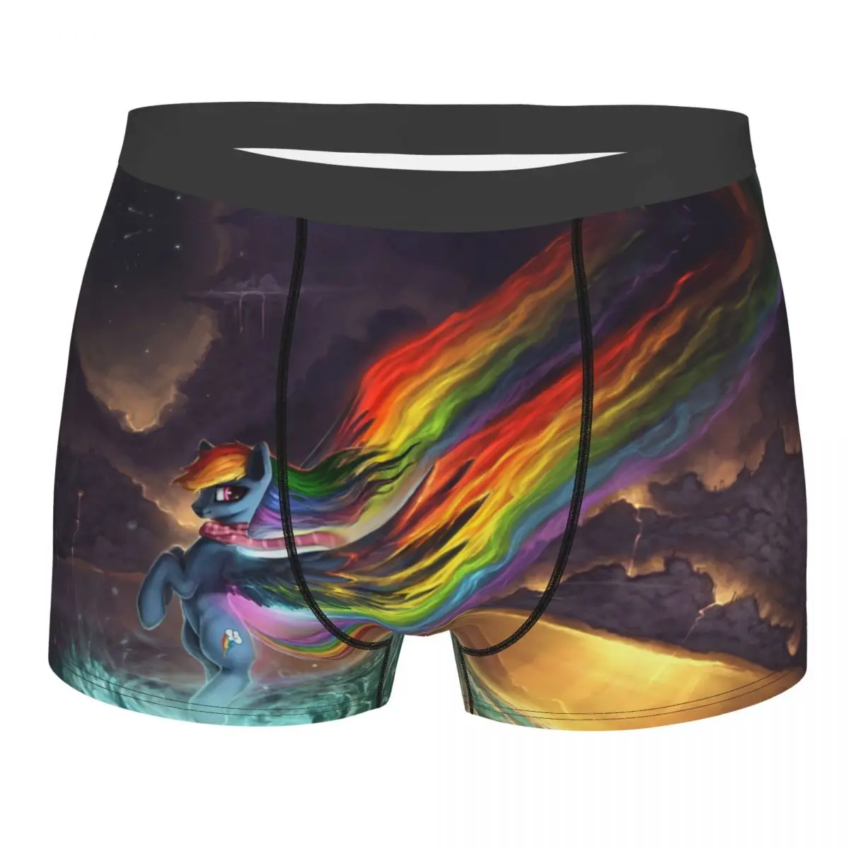 

Ponies Little Pony Rainbow Dash Art Underpants Cotton Panties Man Underwear Ventilate Shorts Boxer Briefs