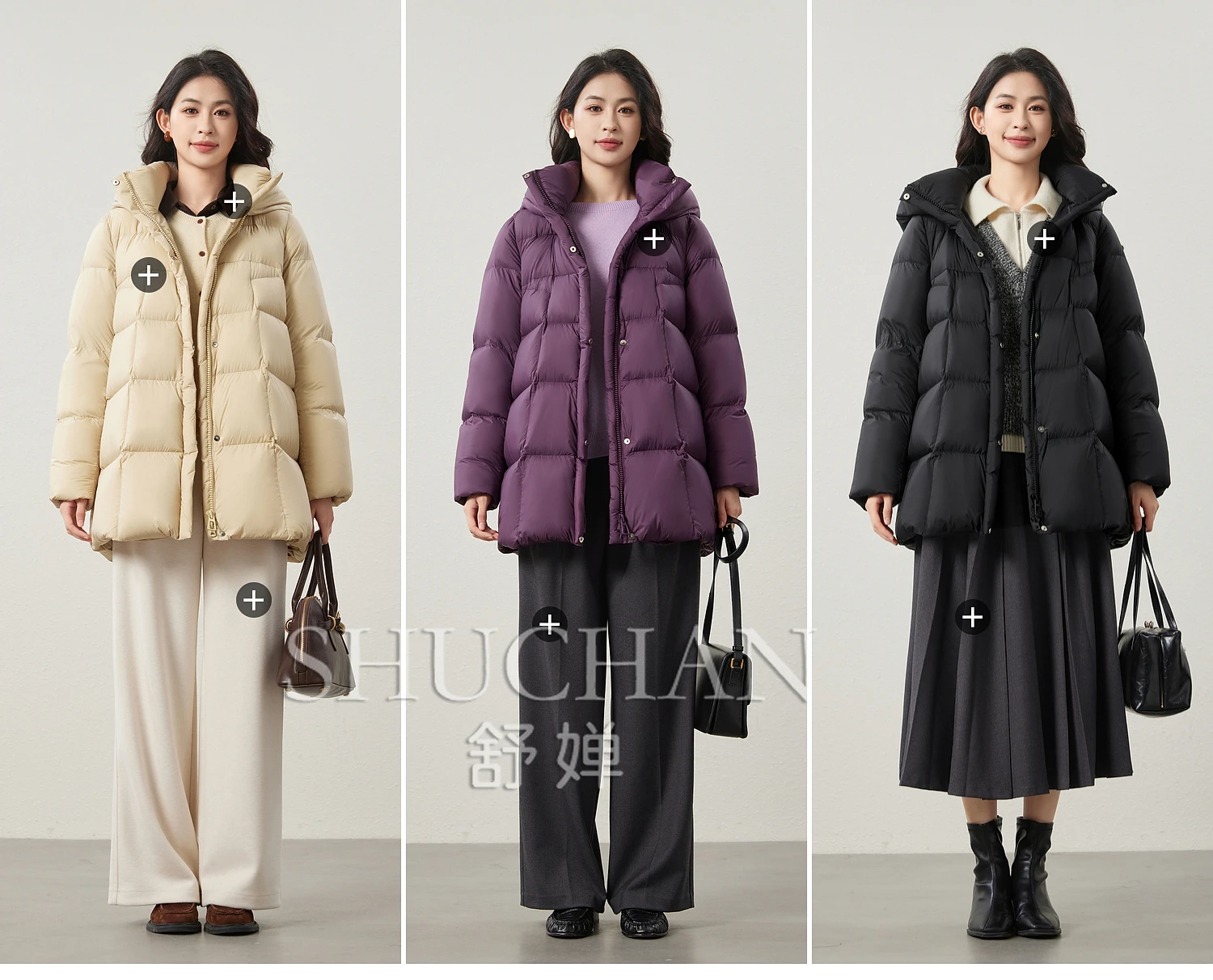 Хорошее качество теплая женская куртка на гусином пуху 90 воротник-стойка с