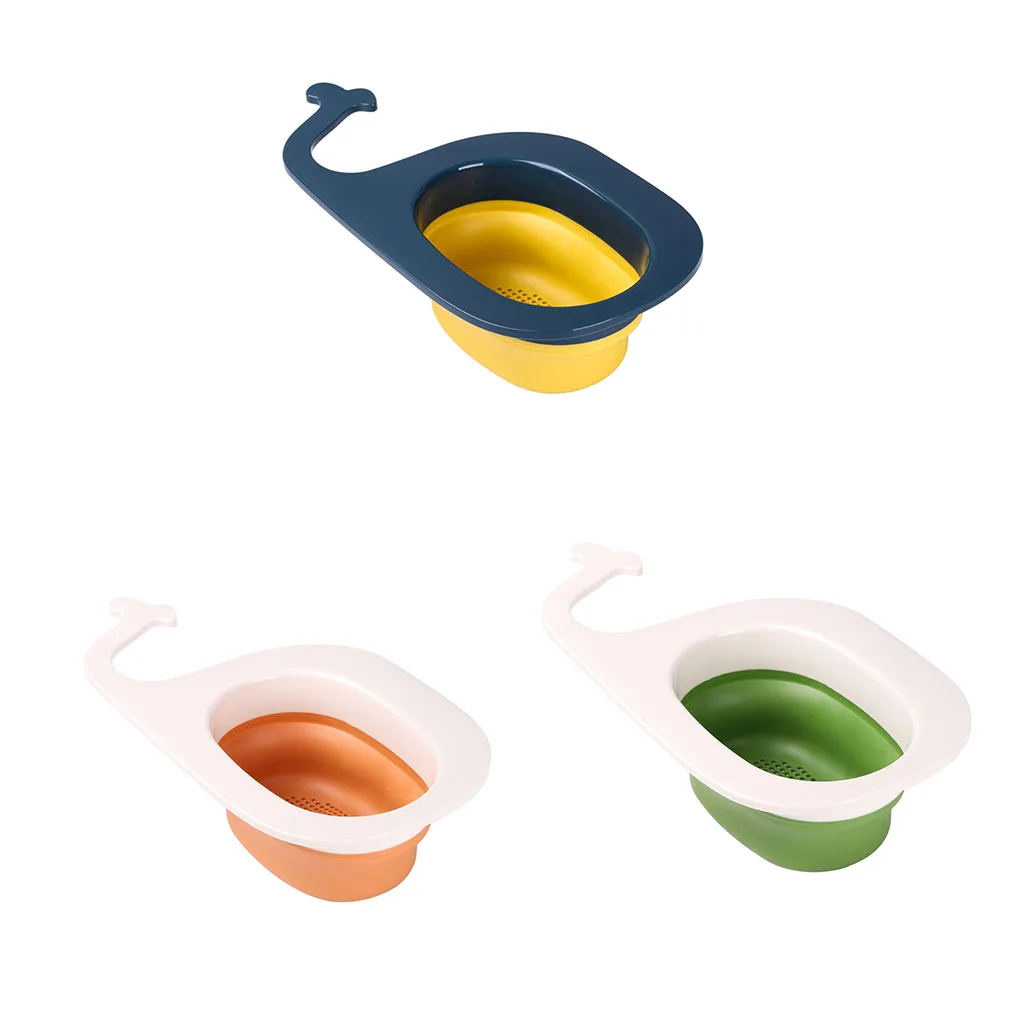 

Leftover Drain Basket Sink Strainer Garbage Filter Hollow-Out Easy Clean Quick Fruit Vegetable Hanging Drainer Rack