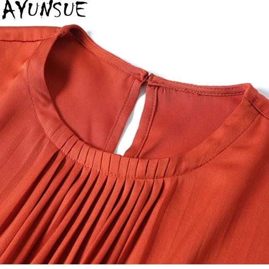 Женская блузка из шелка тутового шелкопряда свободного покроя