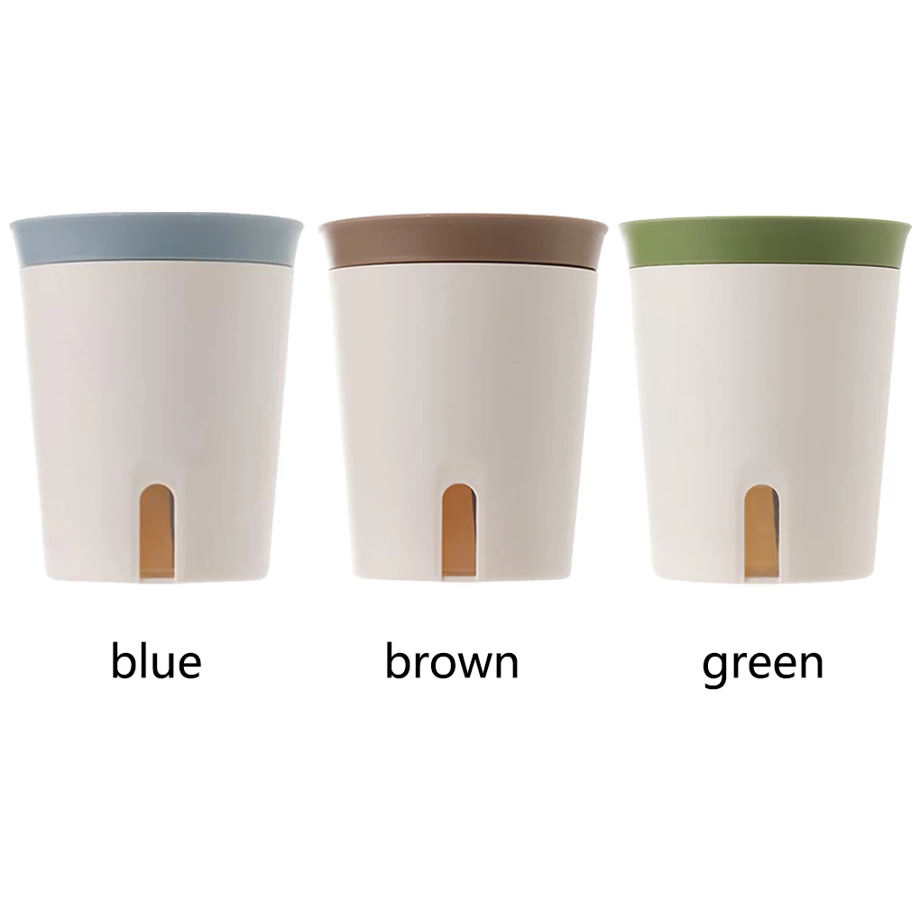 

Самополивающийся цветочный горшок, автоматическое орошение, Прозрачный цветочный горшок, поставка для посадки, для дома, сада, патио, газон...