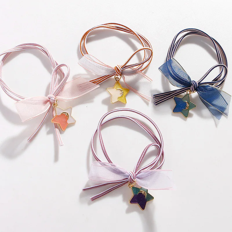 

Star Moon Hair Bands for Girls Candy Color Elastic Headband Scrunchie Hair Accessories