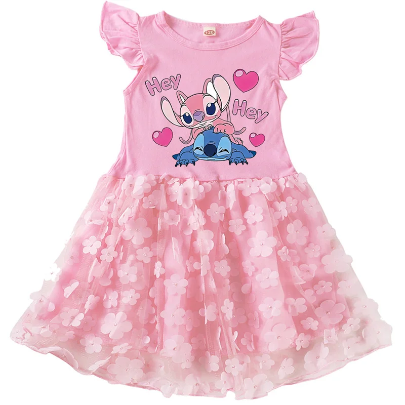 Лидер продаж милое хлопковое платье для девочек Лило и Ститч новое летнее