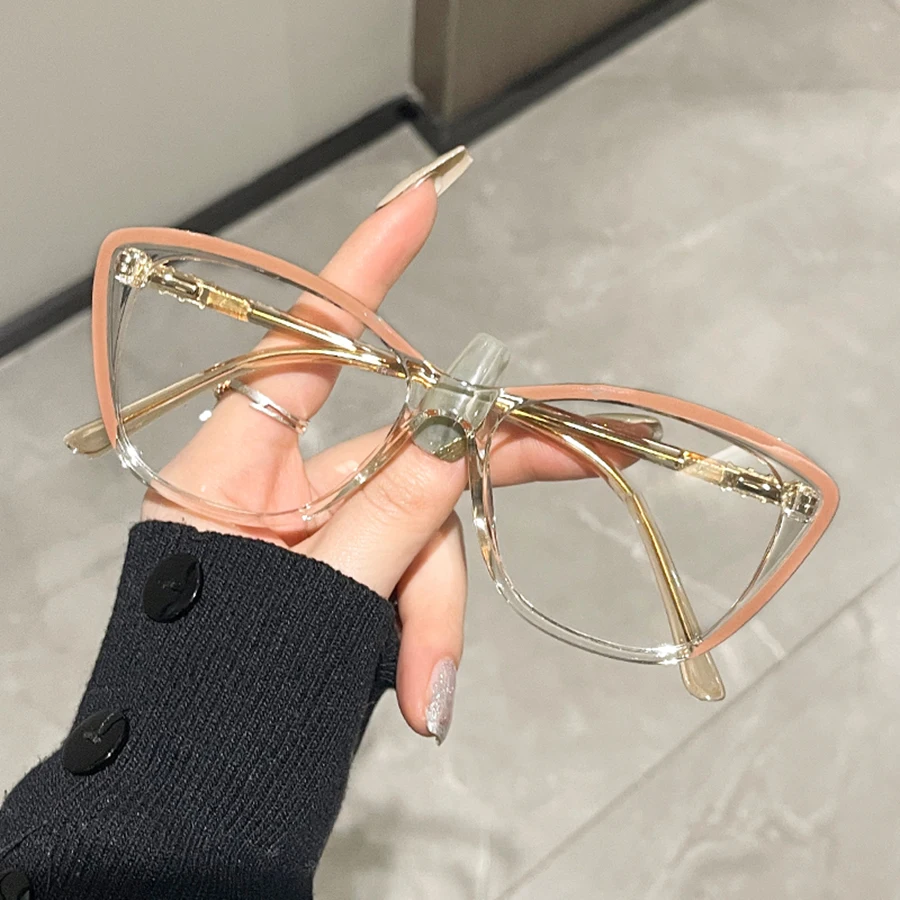 Модные очки Tr90 с защитой от синего света ретро для мужчин прозрачные линзы