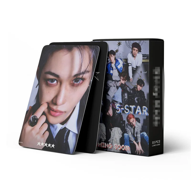 

55PCS/set Kpop StrayKids 5-STAR Lomo Card 2022 Photo Card Printed Image Gift For Fans Album Photo Card FELIX HYUN JIN S-CLASS