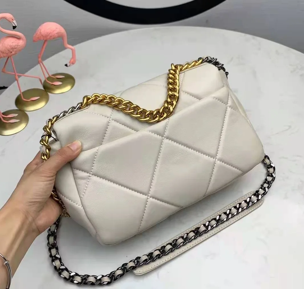 

Designer Luxe Brandtop Kwaliteit Klassieke 100% Echt Leer Merk Beroemde Vrouwen Handtas Mode Crossbody Schapenvacht Flap Tassen