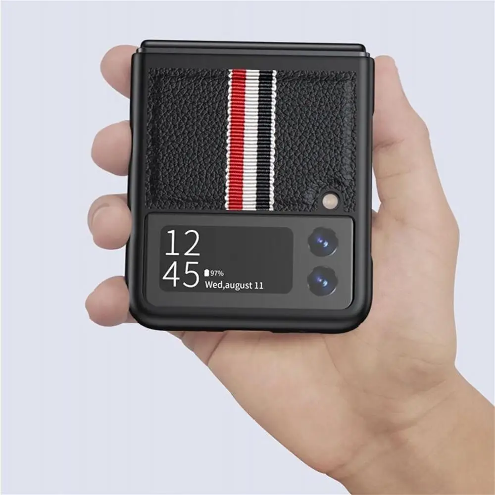 Tanie Luksusowy Pasek Litchi Tekstury Skórzany Pokrowiec Do Samsung Galaxy Z Flip 4 3 Flip4 Flip3 Składany, Odporny Na Wstrząsy Ochronny Twardy Futerał Kup Luksusowy Pasek Litchi Tekstury Skórzany Pokrowiec Do Samsung Galaxy Z Flip 4 3 Flip4 Flip3 Składany, Odporny Na Wstrząsy Ochronny Twardy Futerał