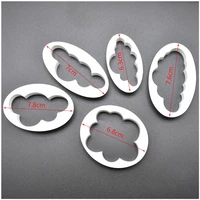 5pcsset cloud shape cookie fudge cutter custom made 3d printed fondant biscuits mold for cake decorating kitchen baking tools
