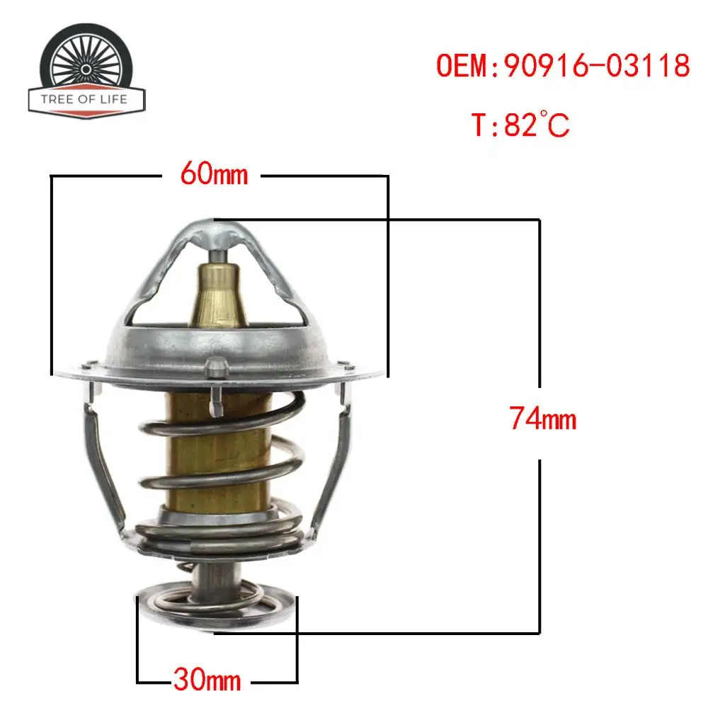 90916-03118 9091603097 для Toyota LandCruiser Prado KDJ150 KDJ155 KDJ120 1KD FTV 3.0L HILUX FORTUNER термостат двигателя