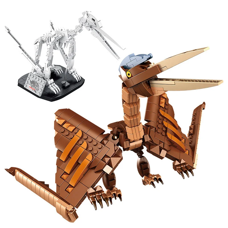 

Building Block Pterosaur Children's Assemble Ancient Animal World Boy Small Particle Dinosaur Educational Brick Gift Dragons