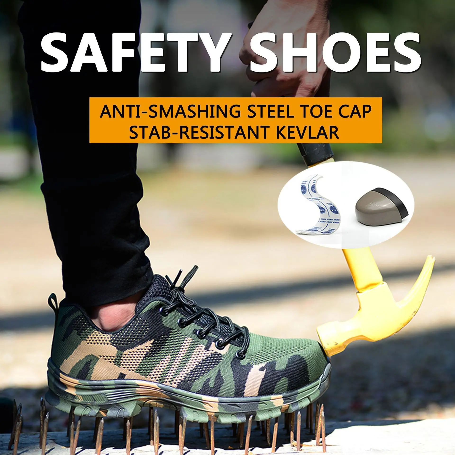 

Men Work Safety Shoes Anti-puncture Working Sneakers Male Indestructible Work Shoes Men Boots Lightweight Men Shoes Safety Boots
