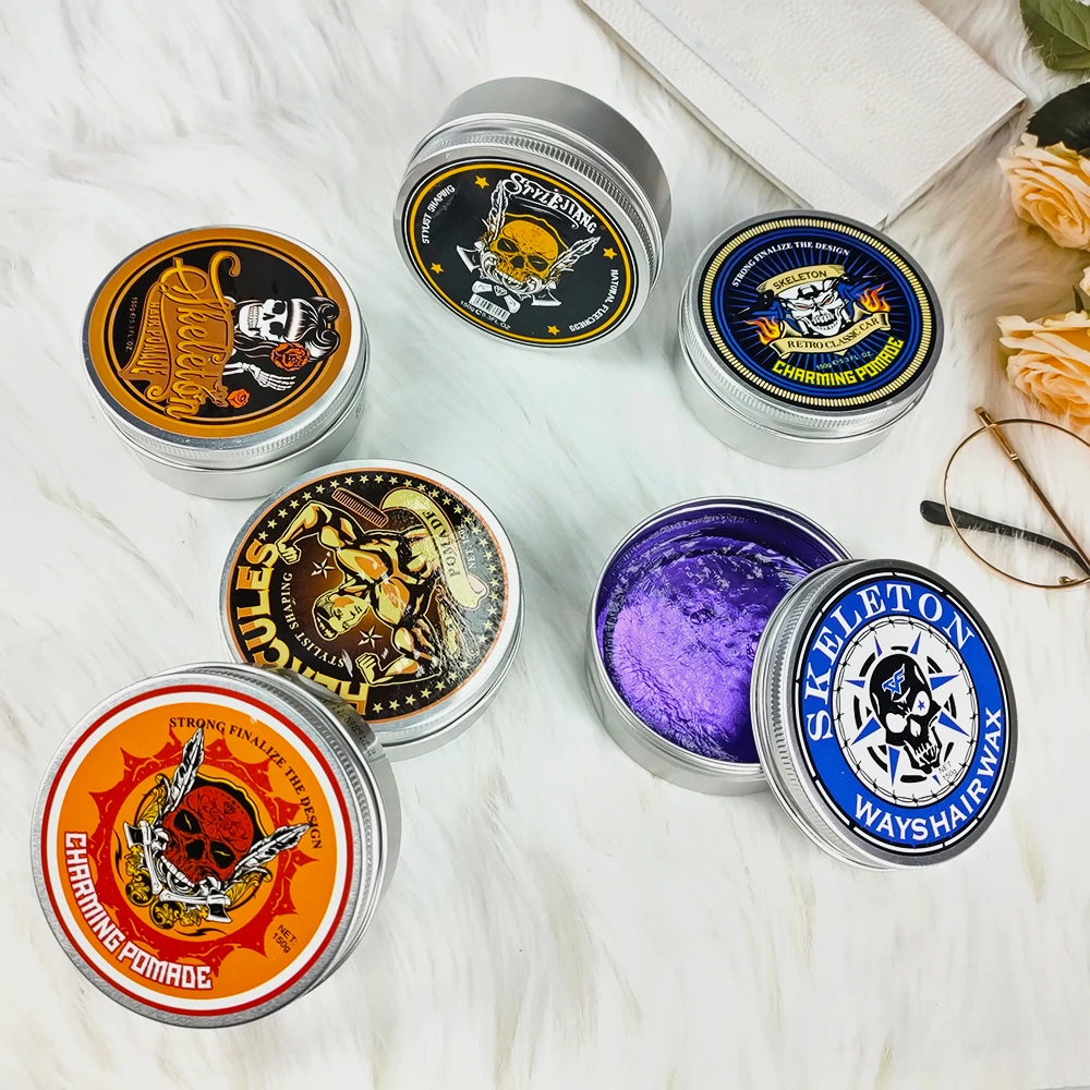 Premium Hair Pomade for High Definition Waves Smooth Texture Water Based Easy To Clean Long-lasting Hair Styling Oil Wax and Mud