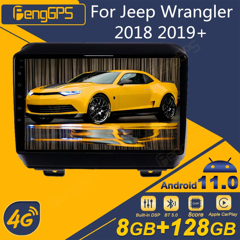 

For Jeep Wrangler 2018 2019+ Android Car Radio 2Din Stereo Receiver Autoradio Multimedia Player GPS Navi Head Unit Screen