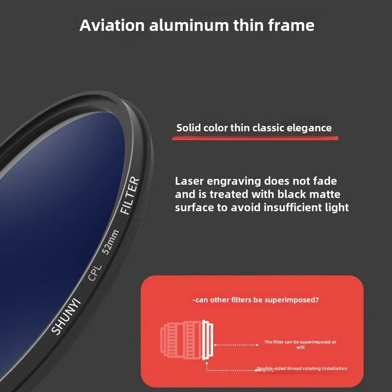 Круговой поляризационный фильтр CPL 37 39 40 5 43 46 49 52 55 58 62 67 72 77 мм для объектива камеры