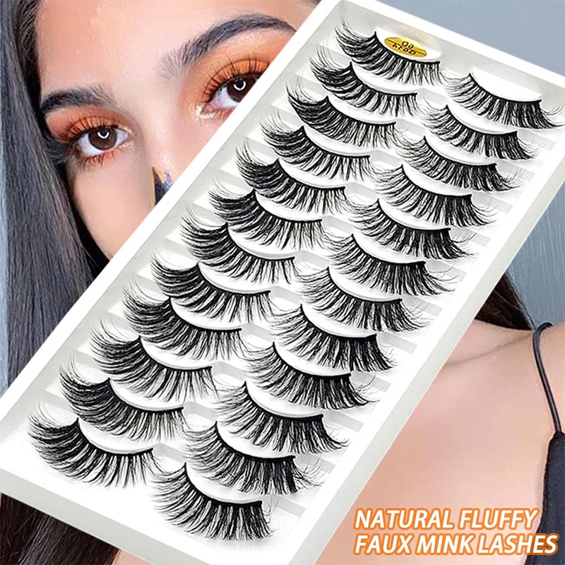 

12Pairs End Eye Elongated Wispy Long False Eyelashes 3D Winged Eyelash Clusters Eyelash Extension Dense Big Eyes Makeup Fashion