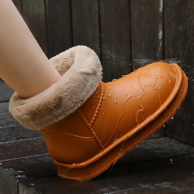 Женская обувь Уличная из хлопка водонепроницаемые женские резиновые сапоги ЭВА