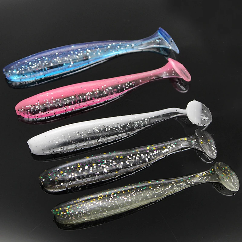 

T Tail Worm Soft Lures Easy Shiner Artificial Soft Baits Odor Added For Bass