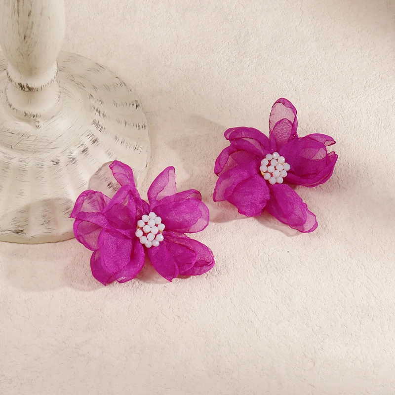 Badu новые модные разноцветные Украшения из бисера шелковые большие серьги с