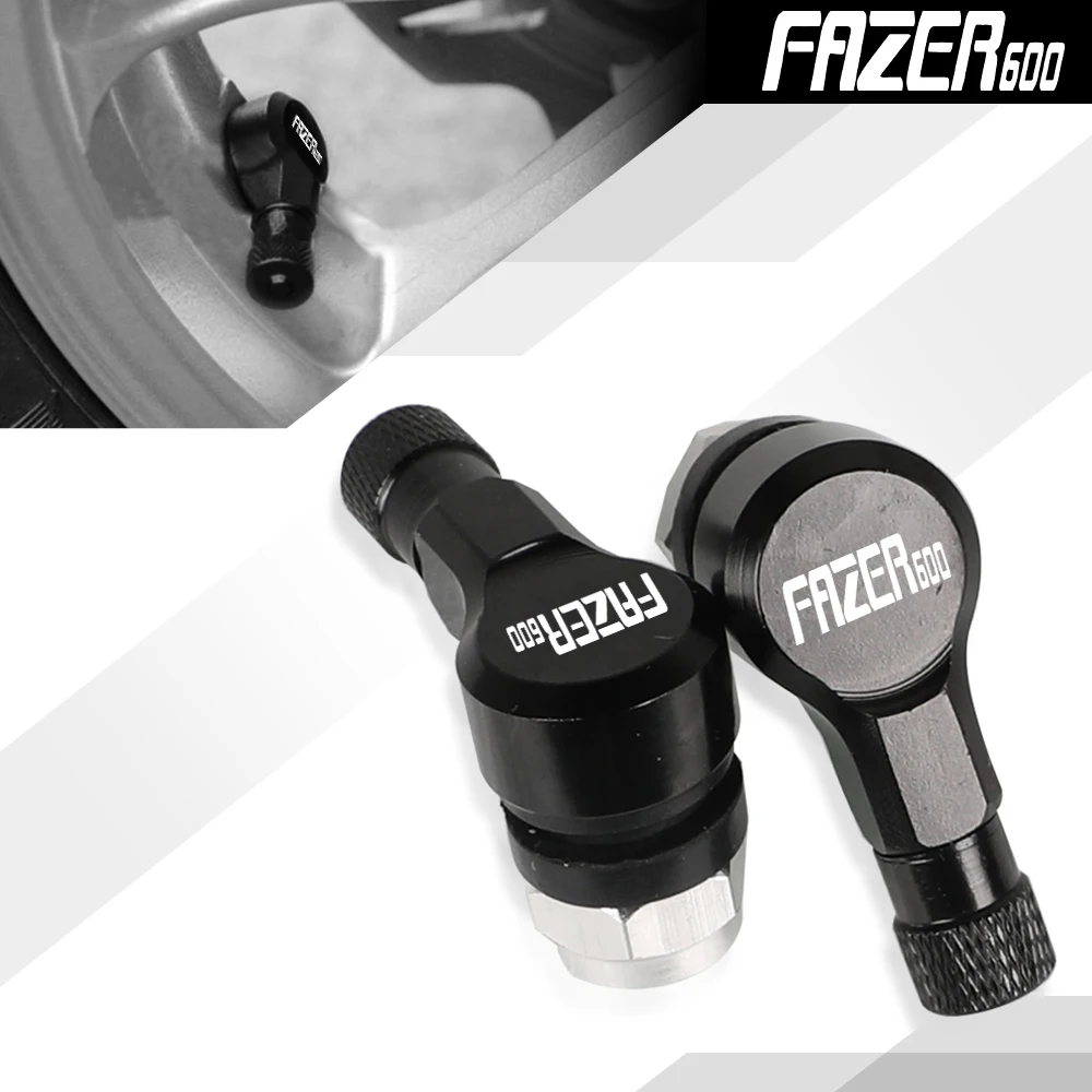 

Moto bike 90 Degree Tire Valve Stem Caps Covers For Yamaha FAZER600 FAZER 600 New accessories Tubeless Valve Stems 1998-2010 CNC