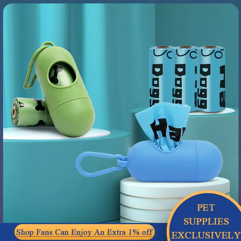 

Portable Dog Poop Bags Dispenser Trash Sack Case Carrier Outdoor Garbage Storag Box for Cat Puppy Pet Waste Bag Holder Supplies