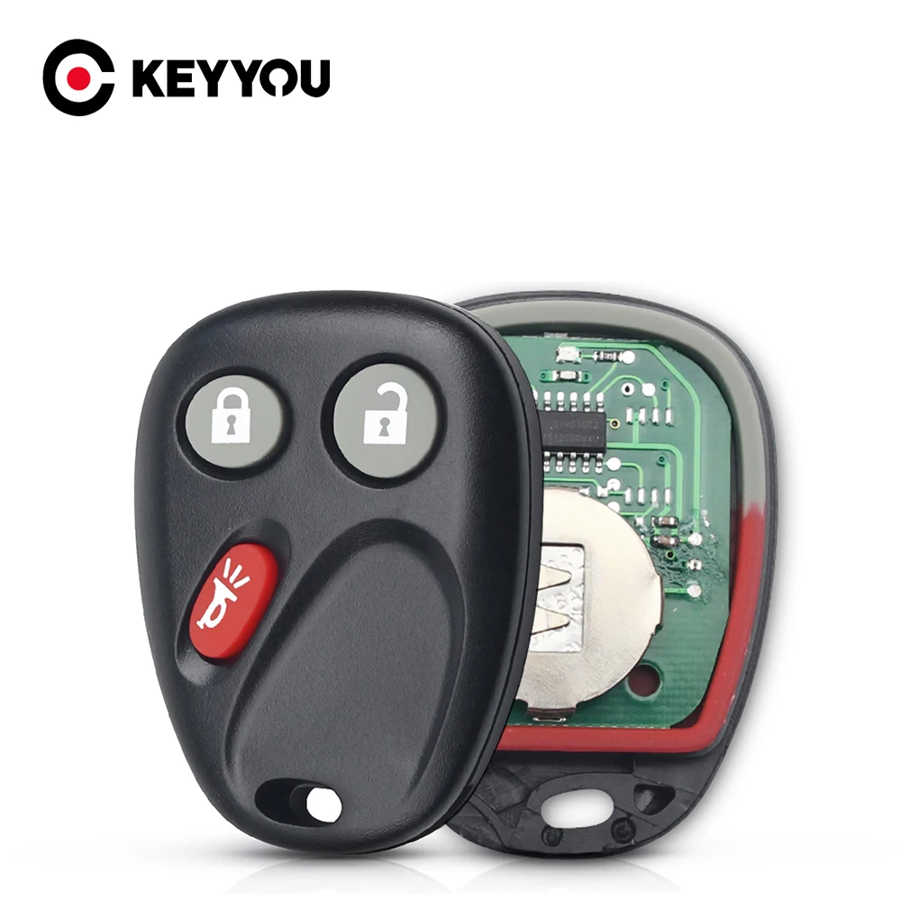 

KEYYOU 3 Buttons Remote Key Keyless Entry Fob MYT3X6898B 315Mhz For GM Hummer H2 Chevrolet Avalanche Cadillac Escalade Buick