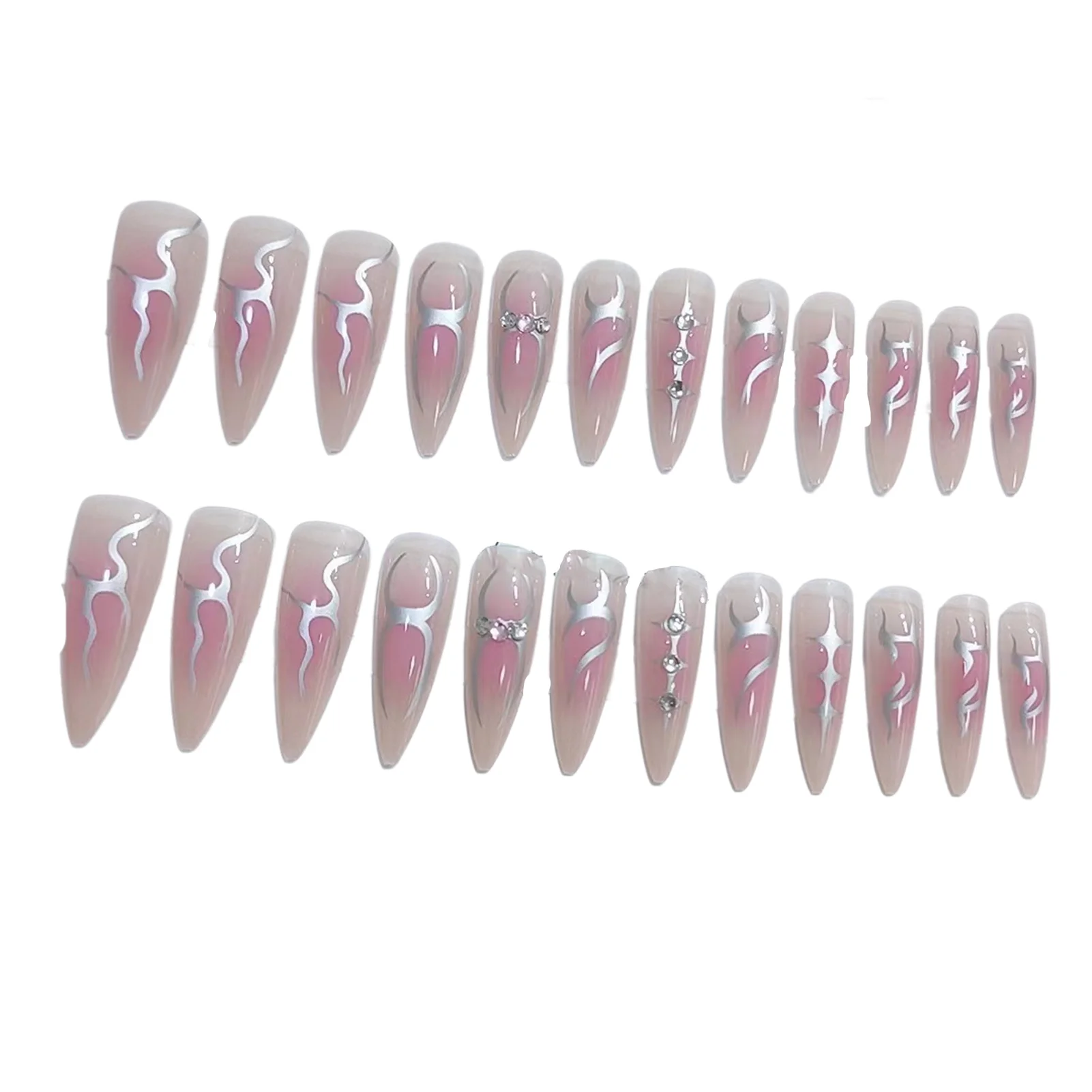 

Оправа печати Румяна Розовый пресс-на ногтей полимерный материал Эко-дружественных ложных ногтей с клеем для женщин и девочек вечерние деятельности