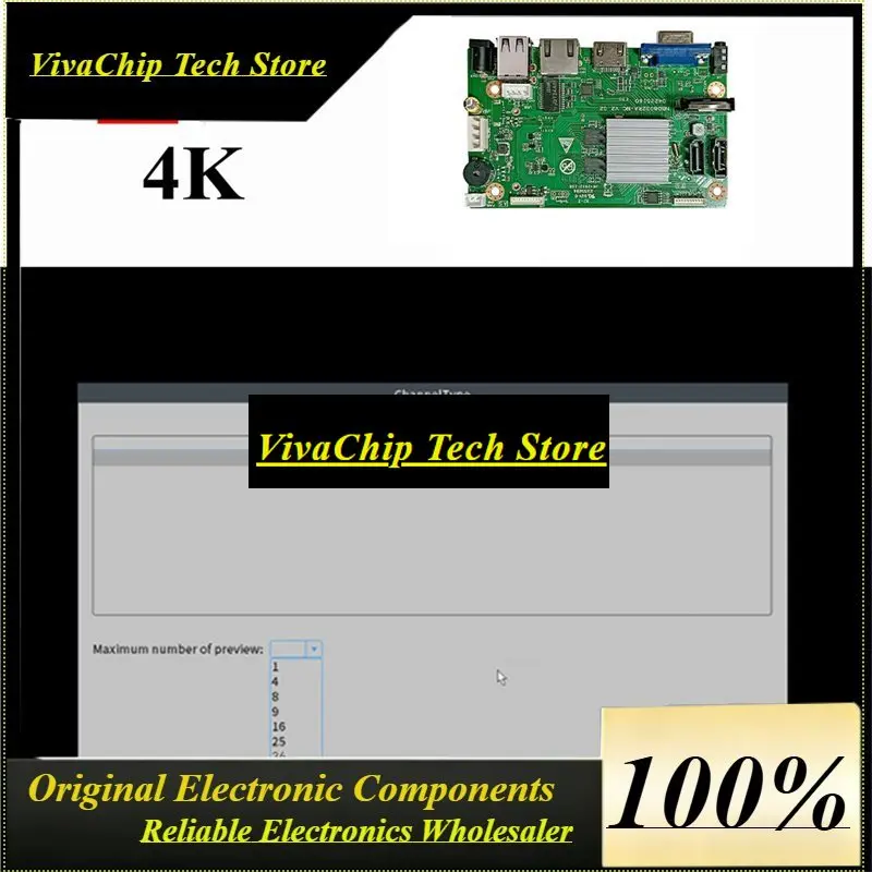 Фото Сетевая плата VivaNew Tech 4K 36 каналов 8 МП для интеллектуального анализа, NVR DVR IP-камера, XM CMS XMEYE CCTV №1