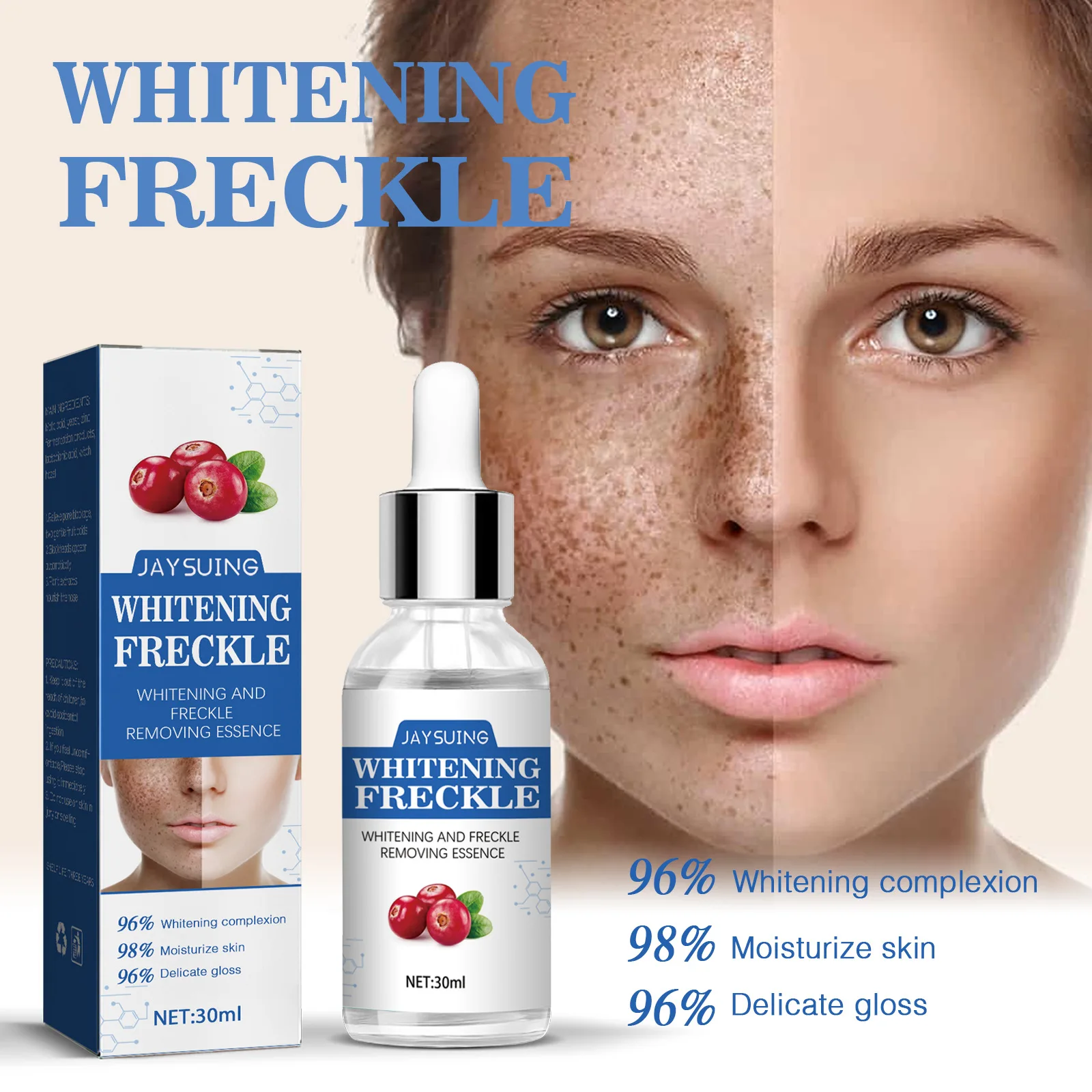 

Facial Serum Removing Dark Spot Freckle Chloasma Brightening Moisturizing Face Essence Skin Care 30ml Whitening Hydrating