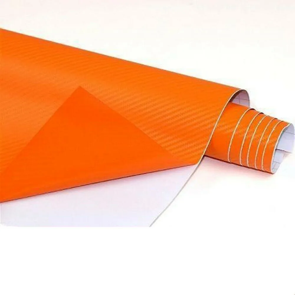 

Orange Car Sticker Replacement Vinyl Wrap Sticker 50x12Inch Interior Panel