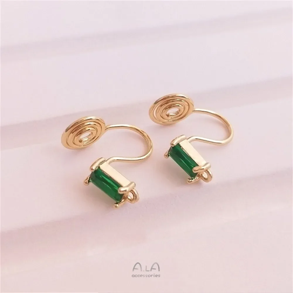 Позолоченные серьги из 14-каратного циркона с подвесным противомоскитным