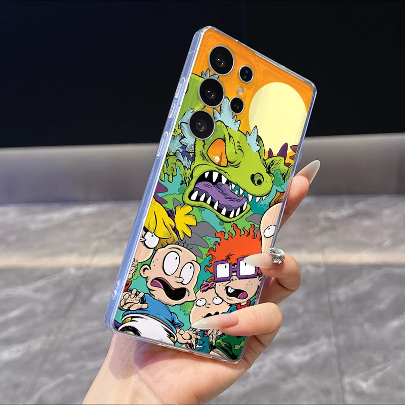 Фото Мягкий чехол для телефона с забавным рисунком R-Rugrats для Samsung Galaxy S26 S25 Edge S24 S23 Ultra S21 S20 FE S22 Plus + задняя крышка с рисунком №4