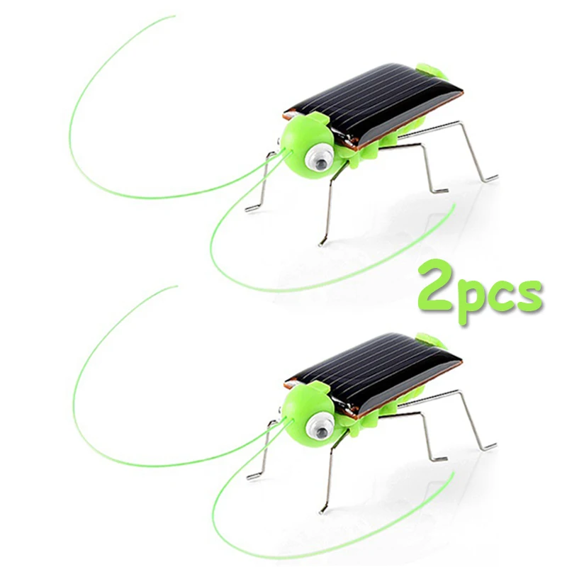 Кузнечик на солнечной батарее насекомое робот-жук движущаяся игрушка энергии