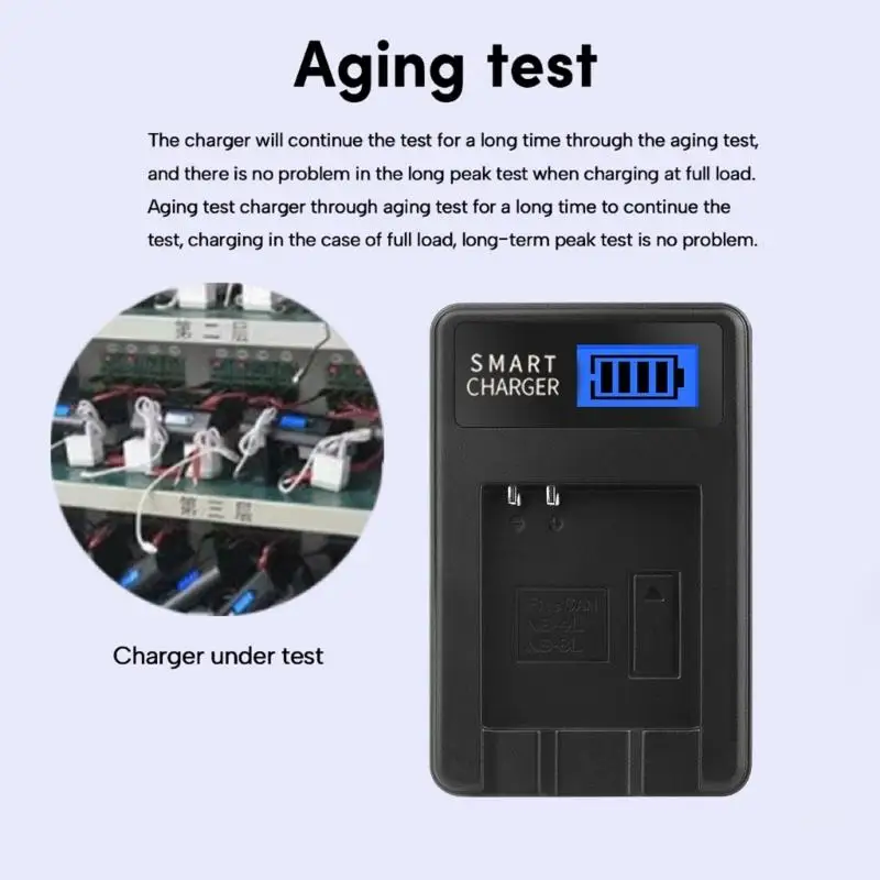 Компактное зарядное устройство для камеры из АБС-пластика с ЖК-дисплеем 50 55 60 65 80