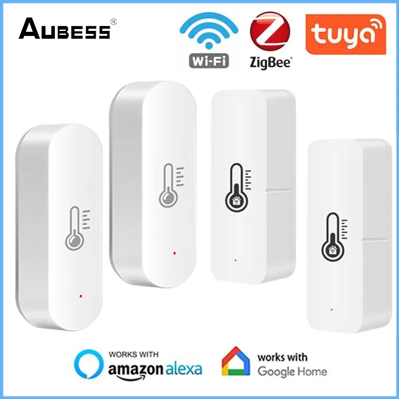

New Tuya ZigBee WIFI Temperature Humidity Sensor Indoor Outdoor Hygrometer Thermometer Detector Smart Life For Alexa Google Home