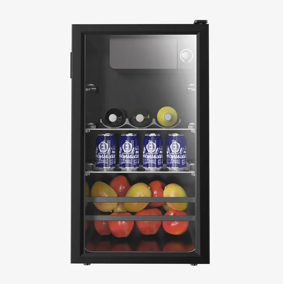 Фото Отель Mini Bier Kühlschrank Minibar Glastür Getränke Nazirhler 36L 55L 120L 230L Kompakter Beauty Kühlschrank mit Gefrier schrank №1