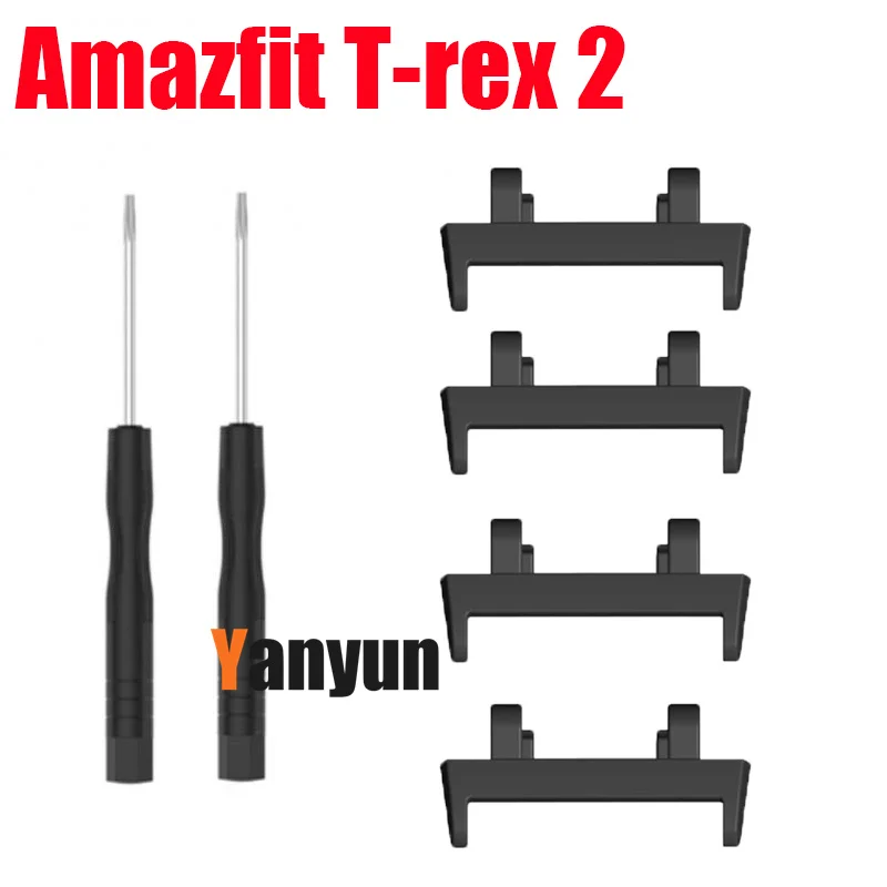 

For Amazfit T-Rex 2 T Rex 2 Adapter Metal Stainless Steel Lugs Smart Watch Strap Connecting Screwdriver Accessories