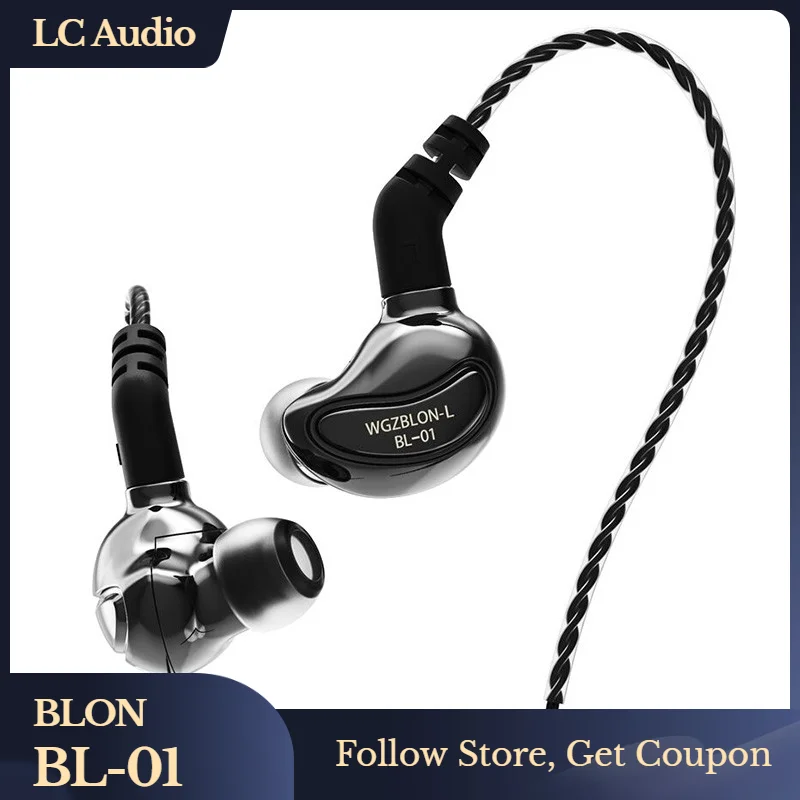 

BLON BL-01 10mm Biological Fiber Diaphragm Earphone 4 Core 6N OFC High Quality Wire Headphone DJ Running Earbuds Detachable 2PIN