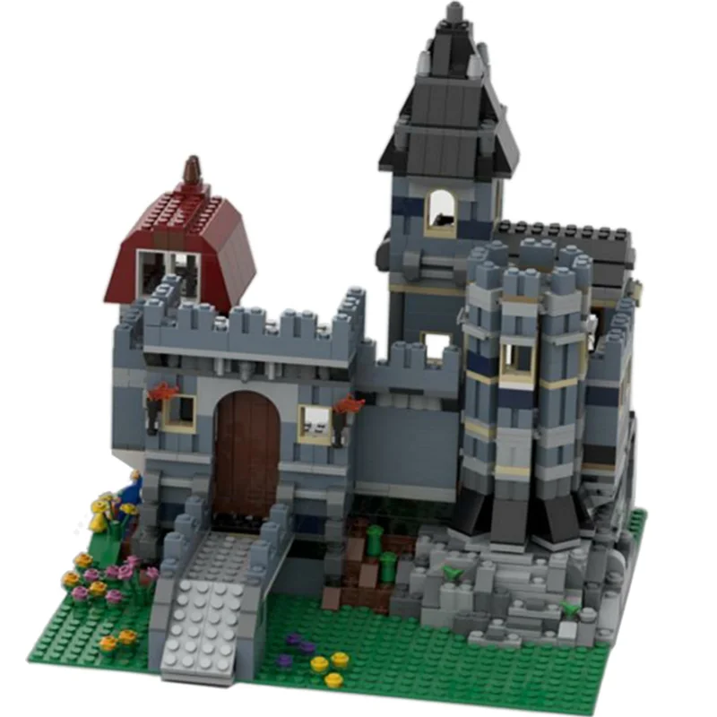 BZB MOC-37994 синий замок альтернативная сборка 10218 строительных блоков набор сделай